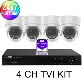 DVR DVS Camera system 4 Channels TVI KIT with 4 4MP cameras