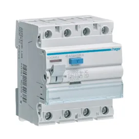 ELCB / RCCB Hager 4-Pole 40A 30mA - CDC441J