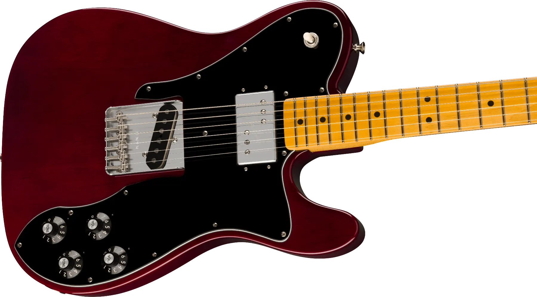 Fender American Vintage II 1977 Telecaster Custom Maple Fingerboard Electric Guitar - Wine Red - Clearance