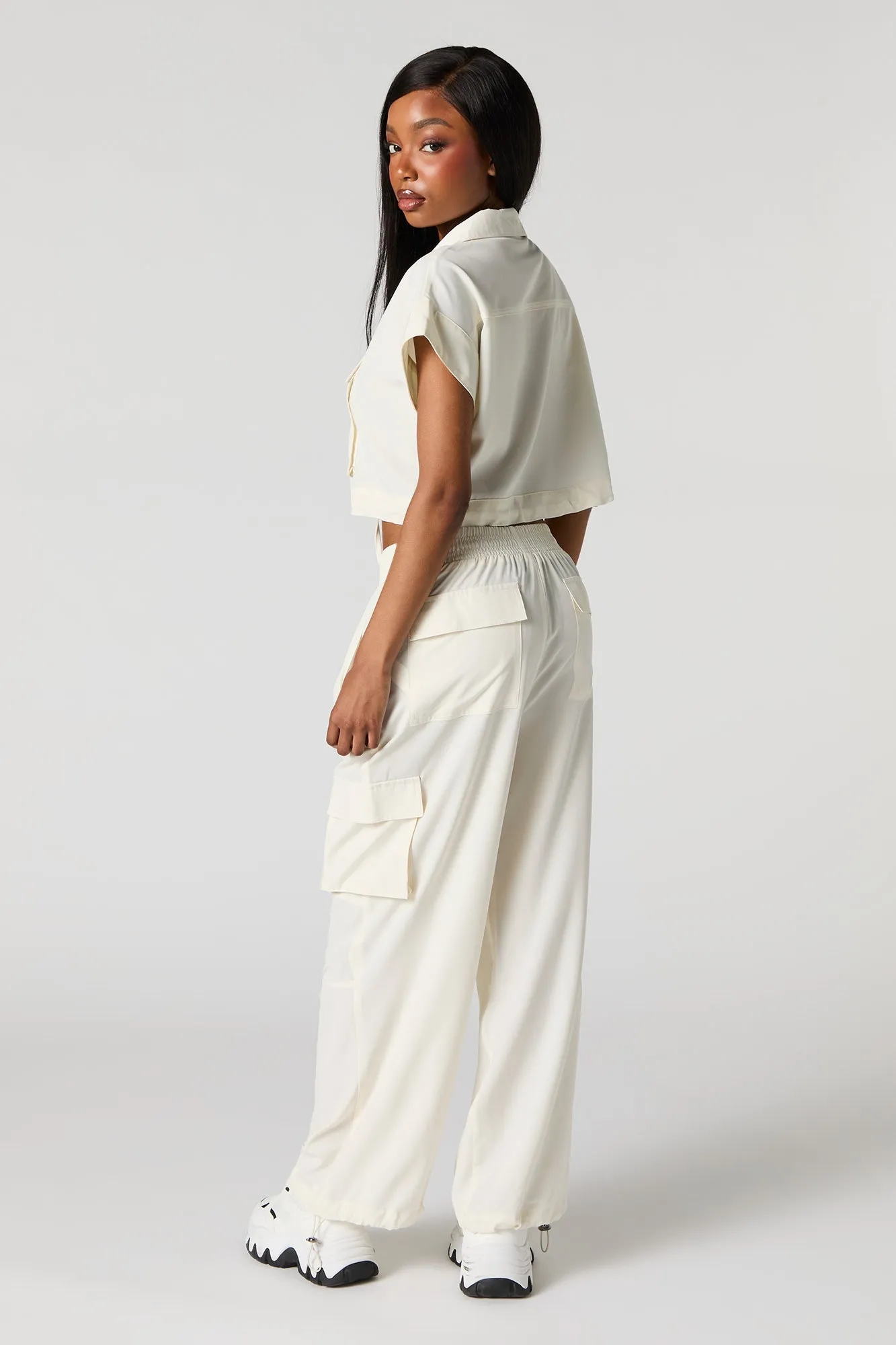 Flowy Toggle Hem Cargo Pant