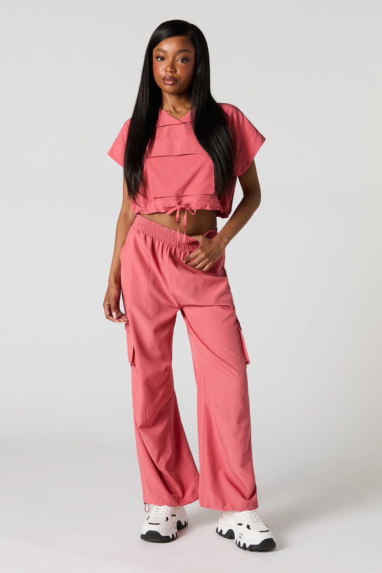 Flowy Toggle Hem Cargo Pant