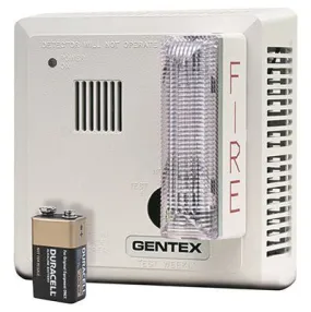 Gentex Photoelectric Smoke Alarm Ada Strobe With Battery Backup Hardwired Interconnected Wall Mount