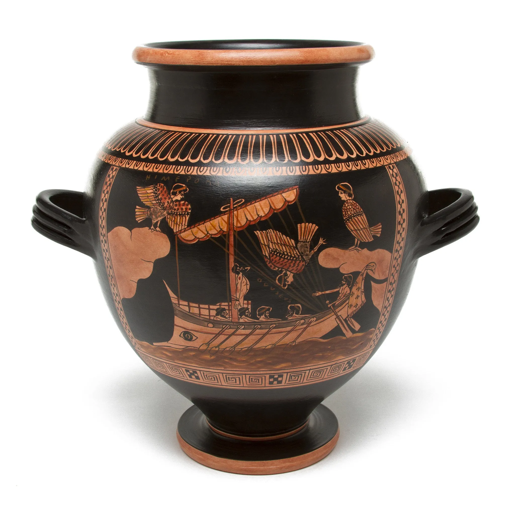Greek Stamnos Vase - Odysseus & Sirens - Large
