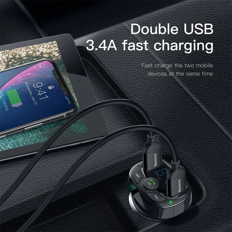 Handsfree Bluetooth FM Transmitter Car Charger