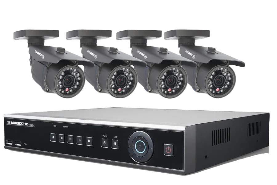 HD Security Camera System with 4 High Definition Cameras