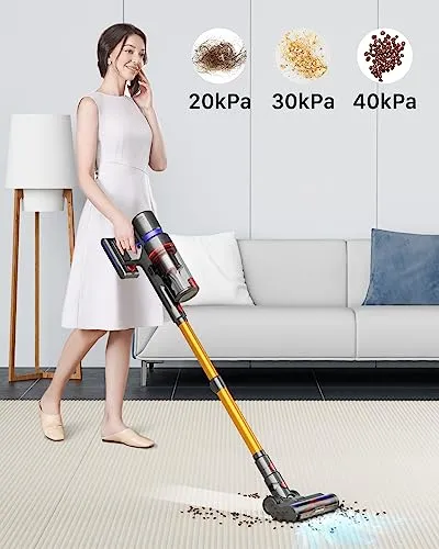 HOMPANY Cordless Vacuum Cleaner, 40KPa Cordless Hoover Up to 60 Mins (New)