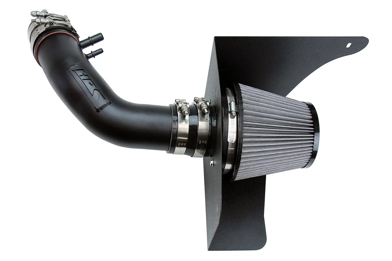 HPS Black Shortram Air Intake   Heat Shield for 2015-2017 Ford Mustang 3.7L V6