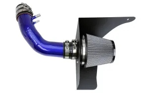HPS Blue Shortram Air Intake   Heat Shield for 2015-2017 Ford Mustang 3.7L V6