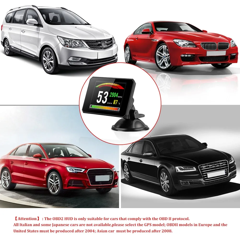 Hud Head-up Display P16 Obd Car Water Temperature Digital Display