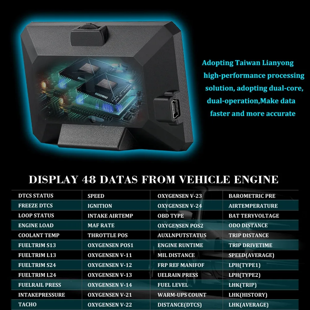 Hud Head-up Display P16 Obd Car Water Temperature Digital Display