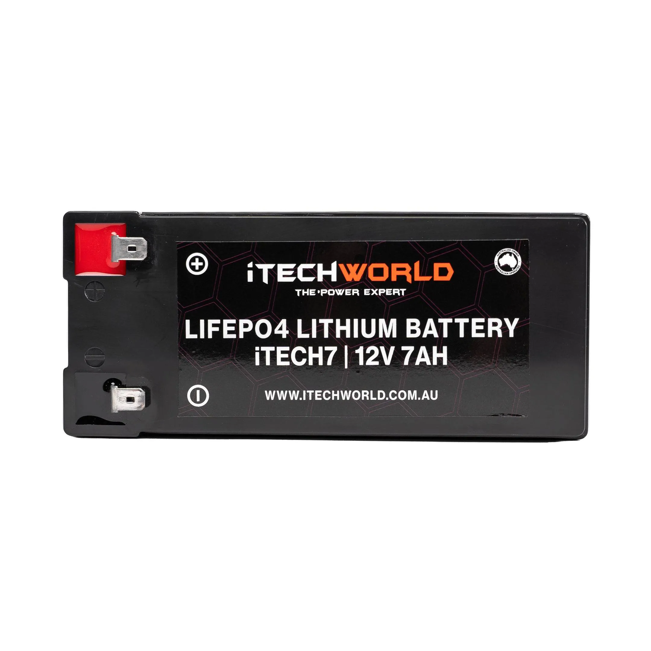 iTECH7 12v 7Ah Lithium Ion Battery - LiFePO4 Deep Cycle Camping RV Solar NBN Alarm