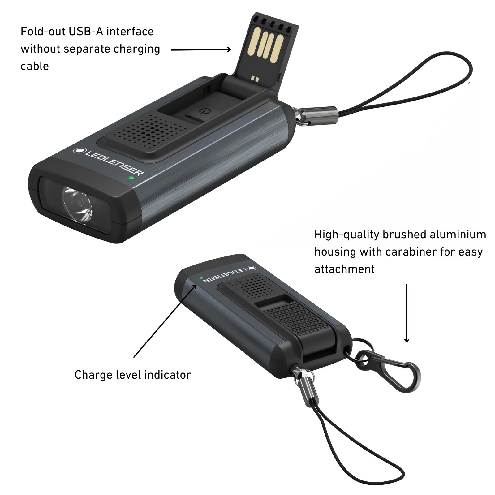 K6R Safety 4GB Keyring Torch with Safety Alarm