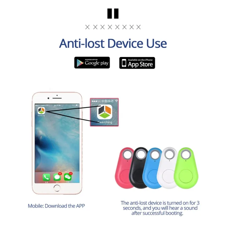 Keyfinder Wallet Dog Cat kids GPS locator anti lost keychain Smart Search Bluetooth Tracker Tag(Blue)