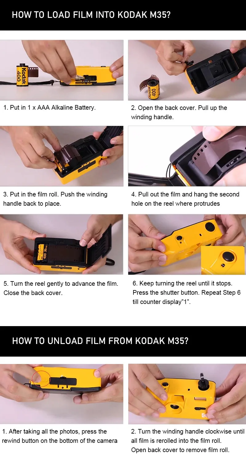 Kodak ColorPlus 200 35mm Film 36 Exposures ISO 200 for M35 M38 H35 Cameras