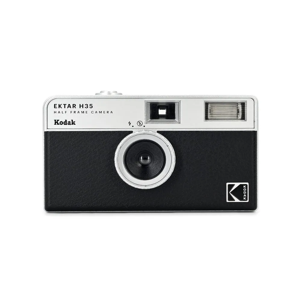 KODAK EKTAR H35 35mm Reusable Point & Shoot Analog Half Frame Film Camera with Max 72 Shots Exposures, Fixed Focus Wide-Angle Lens, Built-In Flash and Optical Viewfinder for Vintage Film Photography | Black, Brown, Off White, Sage, Sand
