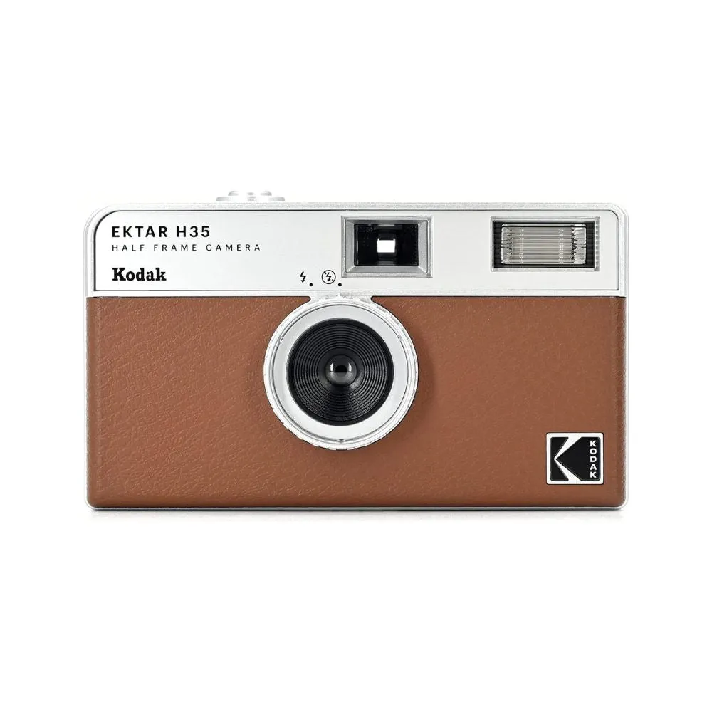 KODAK EKTAR H35 35mm Reusable Point & Shoot Analog Half Frame Film Camera with Max 72 Shots Exposures, Fixed Focus Wide-Angle Lens, Built-In Flash and Optical Viewfinder for Vintage Film Photography | Black, Brown, Off White, Sage, Sand