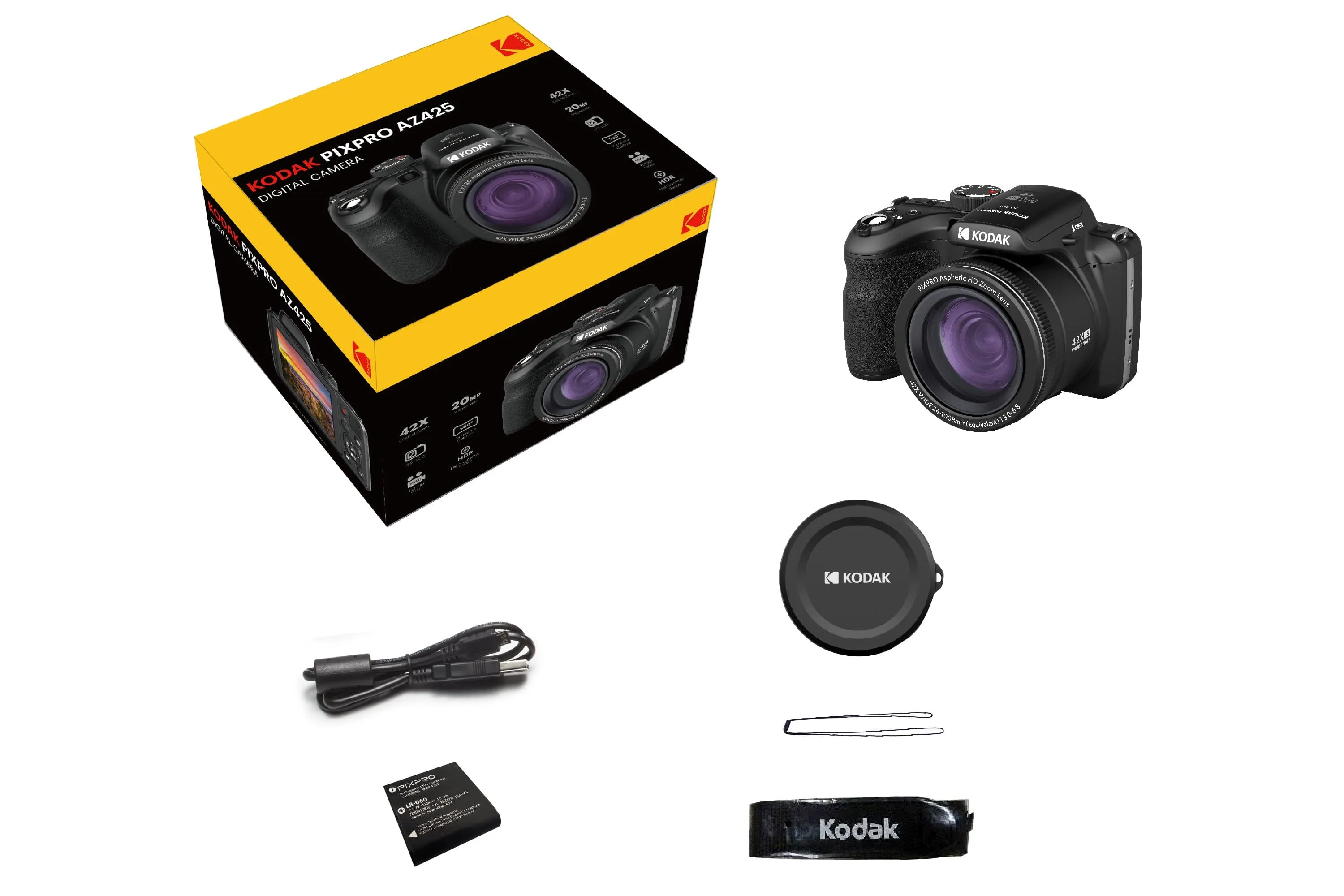 Kodak PIXPRO AZ425 20MP 42x Astro Zoom Bridge Camera with 32GB SD Card & Case