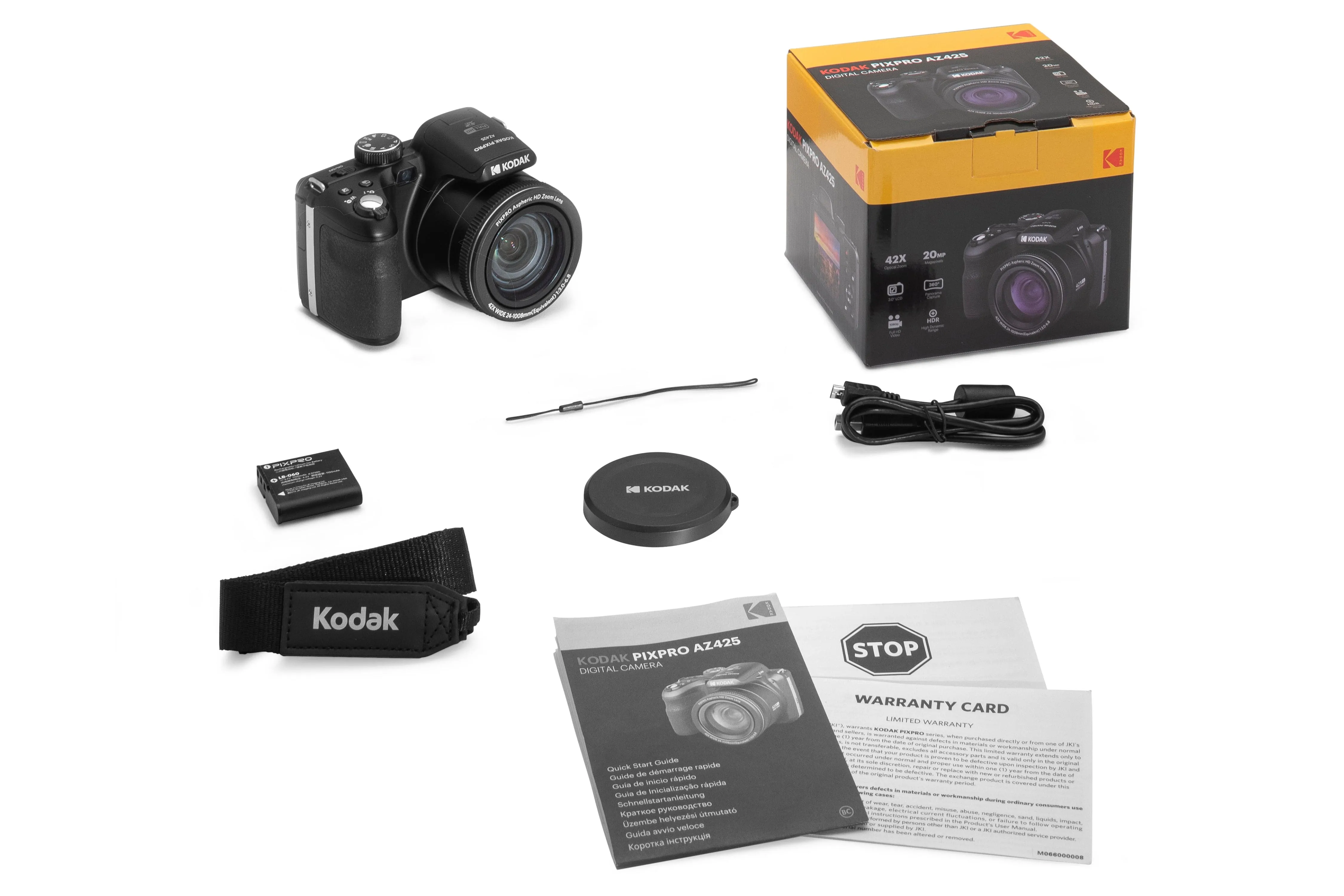 Kodak PIXPRO AZ425 20MP 42x Astro Zoom Bridge Camera with 32GB SD Card & Case