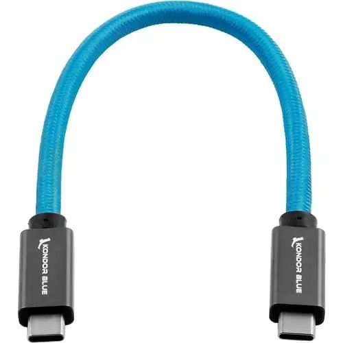 Kondor Blue USB C to USB C High Speed Cable for SSD Recording - Standard - 21.5cm