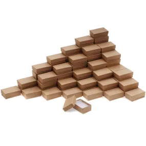 Kraft Brown Cardboard Jewelry Boxes 2.5 x 1.5 x 1 Inches (100 pcs)
