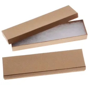Kraft Brown Cardboard Jewelry Boxes 8 x 2 x 1 Inches (16 pcs)