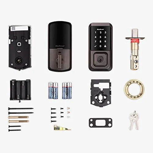 Kwikset 99390-001 Halo Wi-Fi Smart Lock Keyless Entry Electronic Touchscreen Deadbolt Featuring SmartKey Security, Satin Nickel