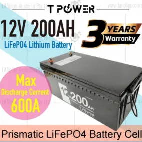 Lanplus 12V 200Ah Lithium LiFePO4 Battery for Camper Solar 4WD Caravan Motorhome