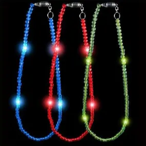 LED Light Up Mardi Gras Bead Necklace