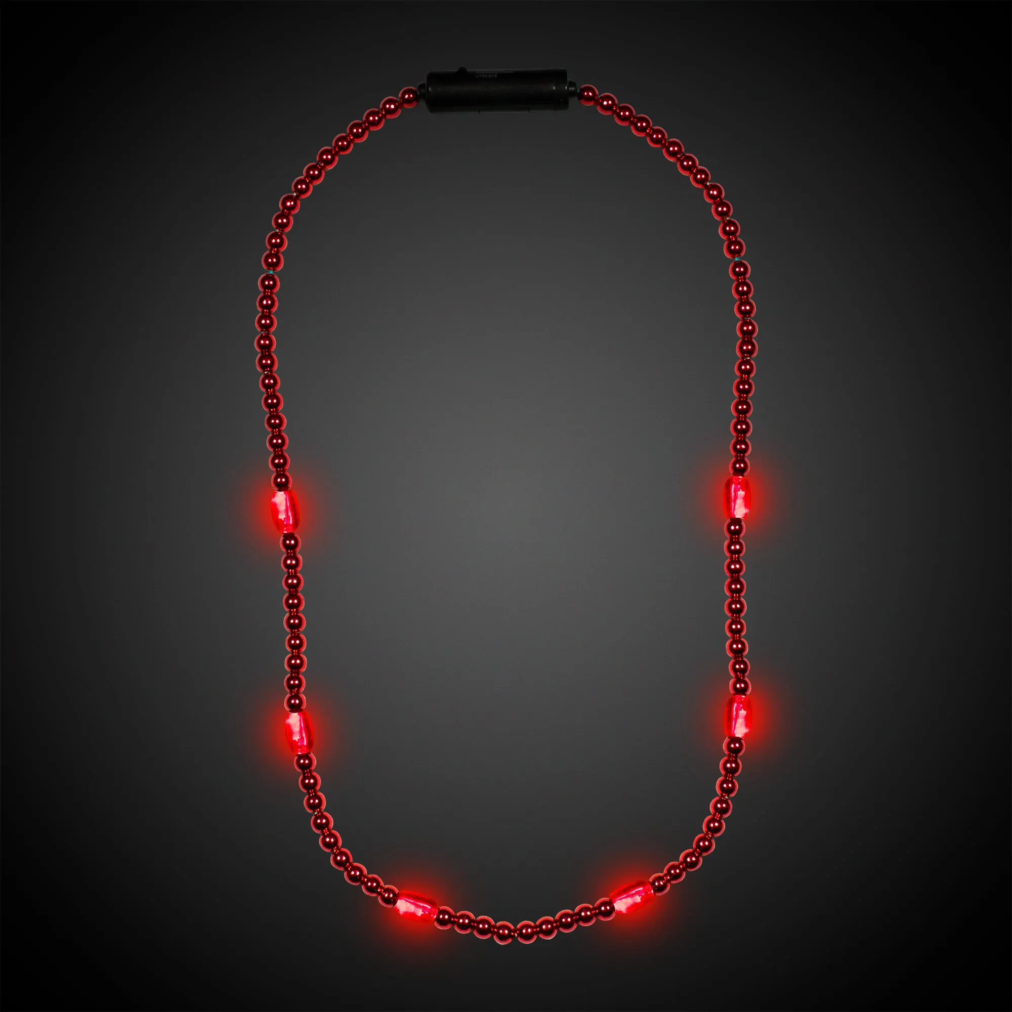 LED Light Up Mardi Gras Bead Necklace