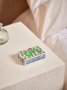 Lexon x Keith Haring Flip  Alarm Clock - Happy