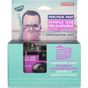 Lomography Simple Use Reusable Camera with Underwater Case and LomoChrome Purple Film