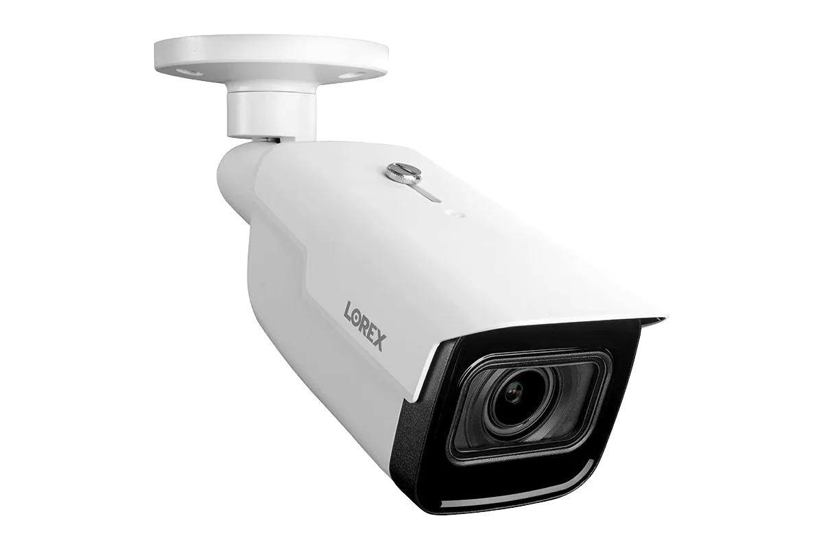 Lorex 4K IP Wired Bullet Security Camera with Motorized Varifocal Lens and Real-Time 30FPS Recording