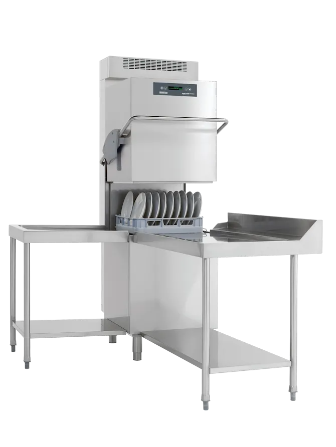 Maidaid Evolution 2135 WS HR 500mm Basket Pass Through Dishwasher With Drain Pump, Internal Water Softener & Heat Recovery