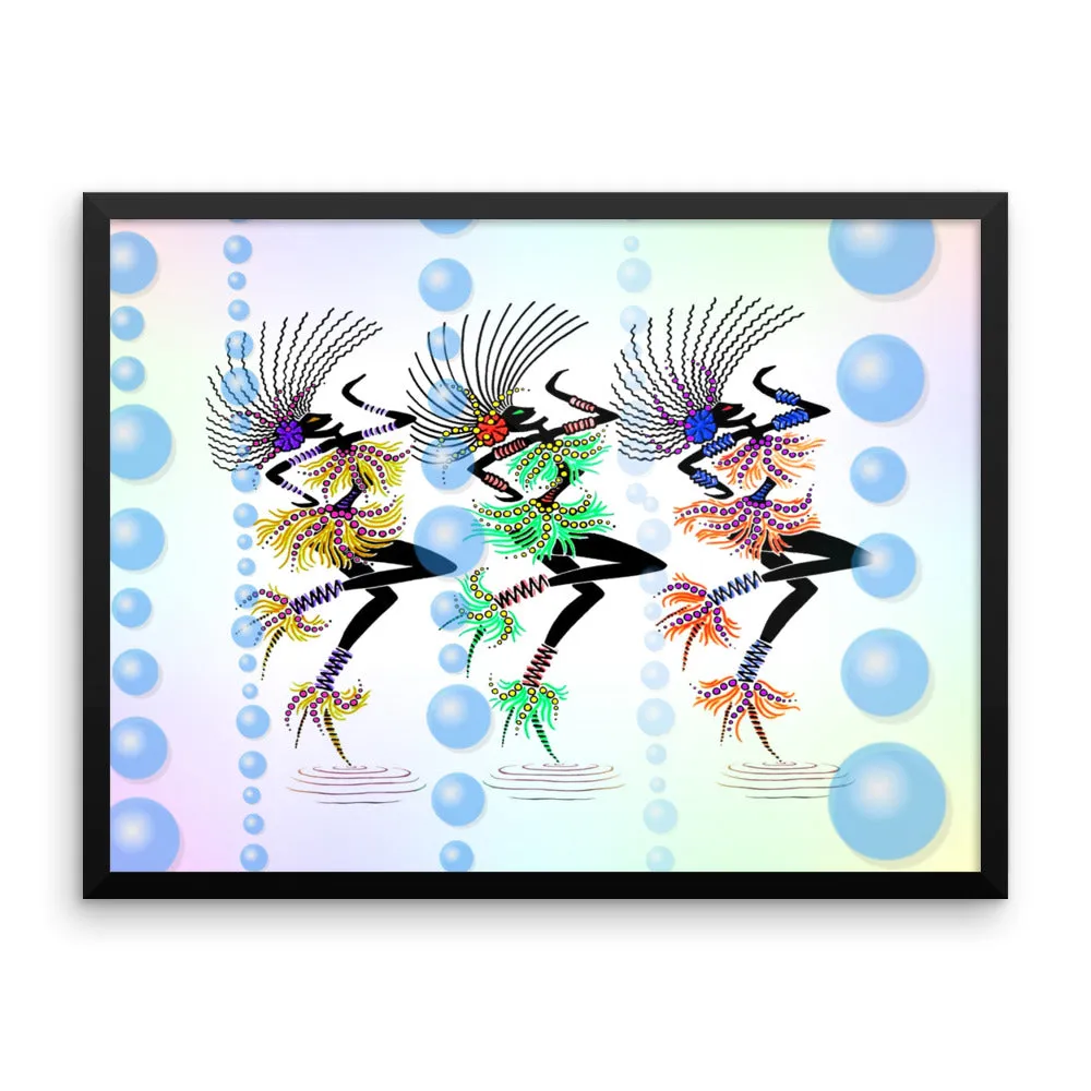 MARDI GRAS GIRLS Framed poster