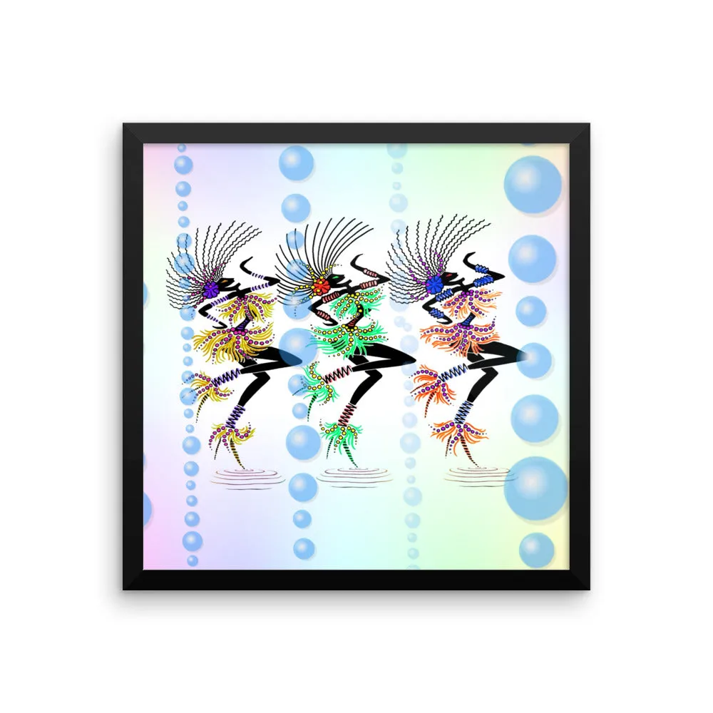 MARDI GRAS GIRLS Framed poster