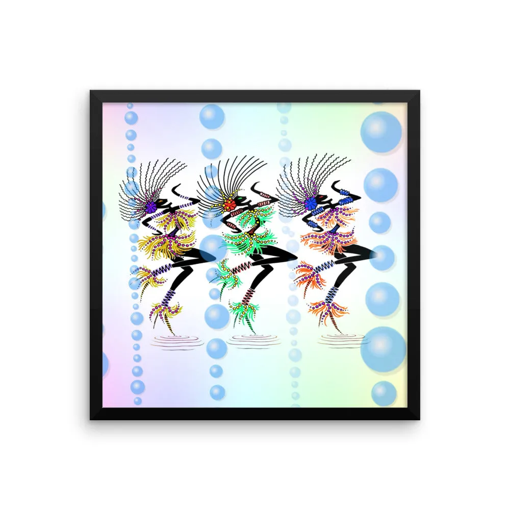 MARDI GRAS GIRLS Framed poster