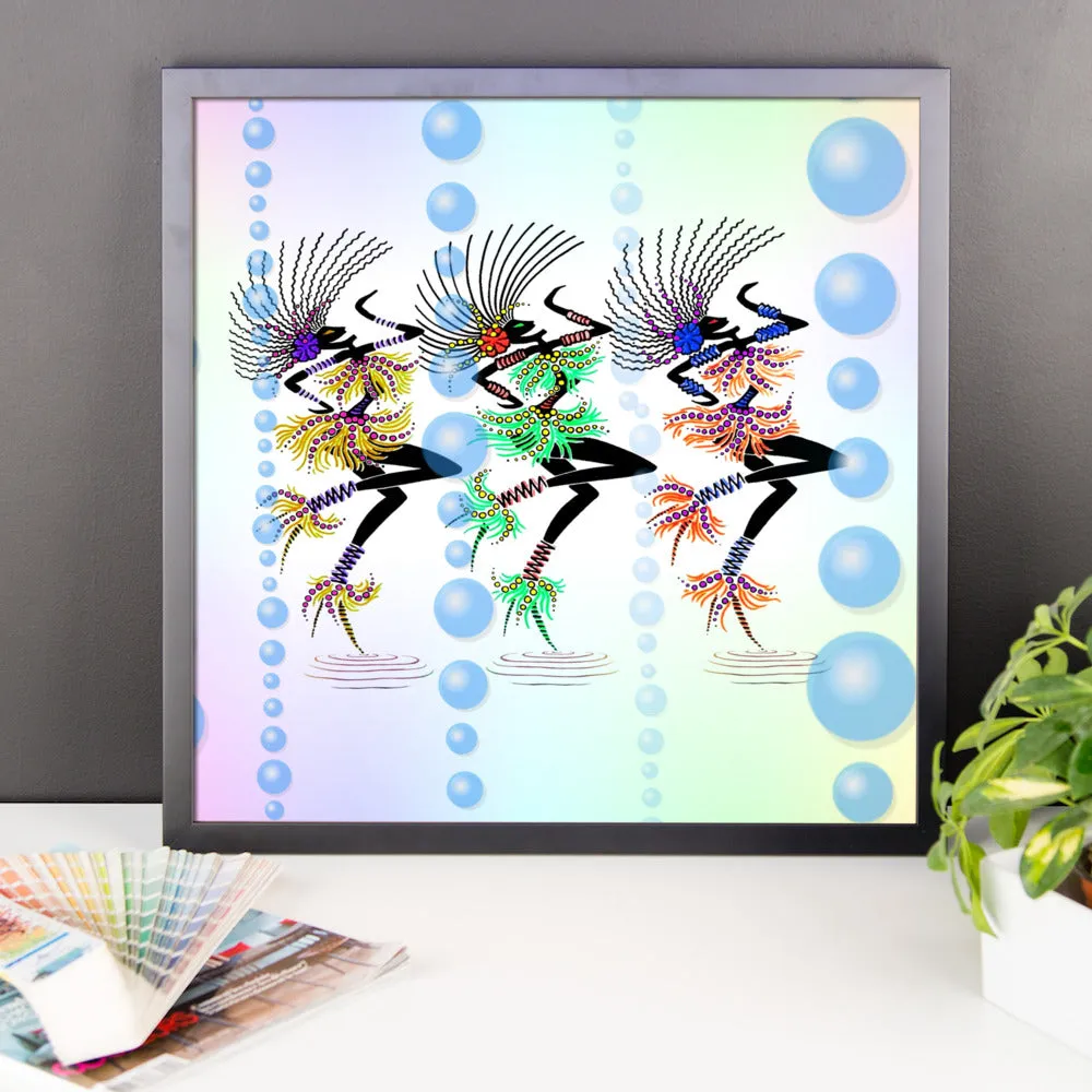 MARDI GRAS GIRLS Framed poster