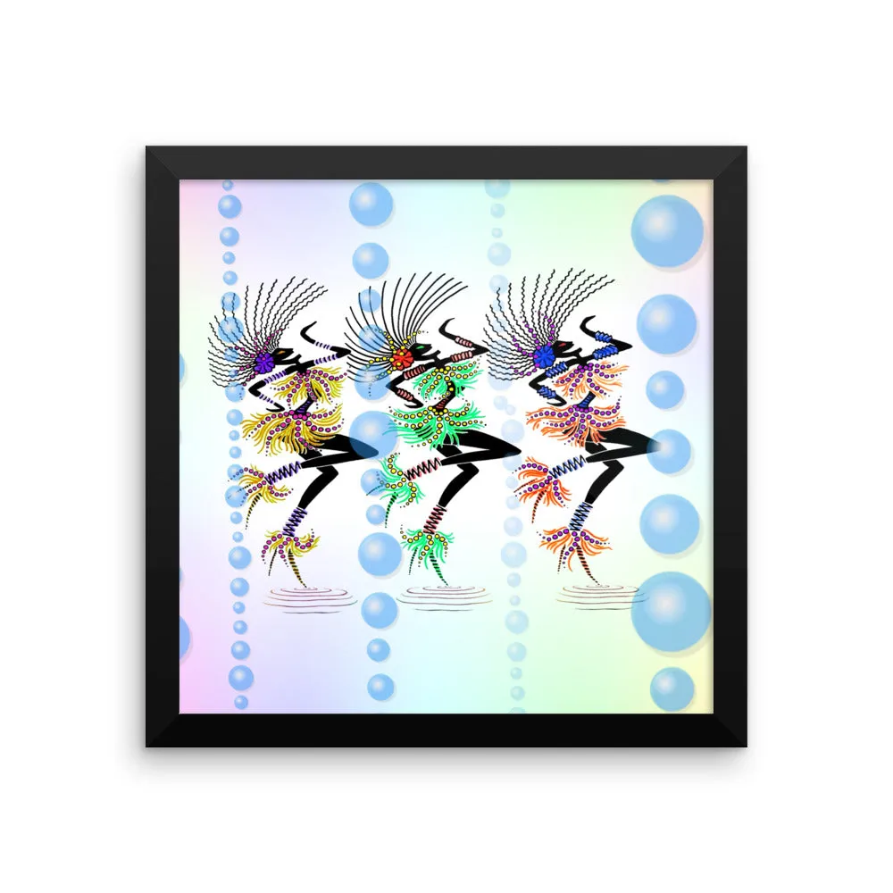 MARDI GRAS GIRLS Framed poster