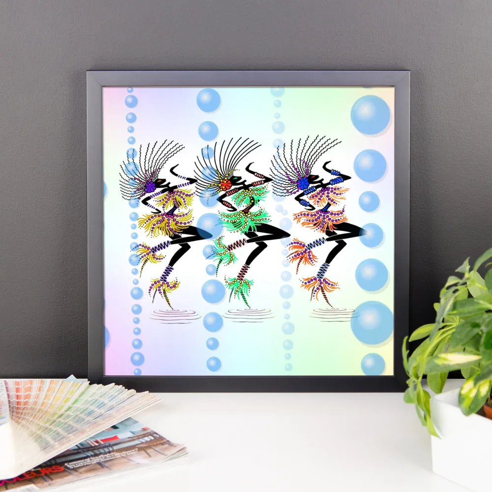 MARDI GRAS GIRLS Framed poster