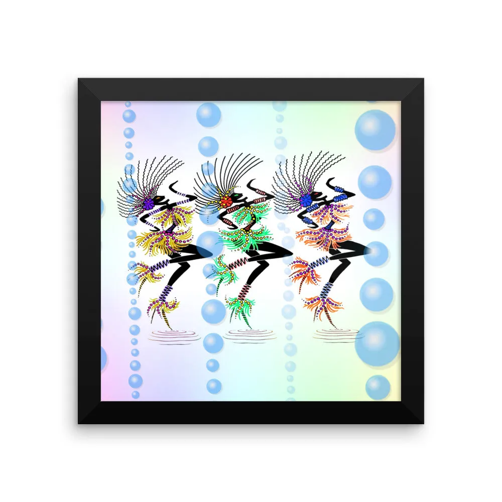 MARDI GRAS GIRLS Framed poster