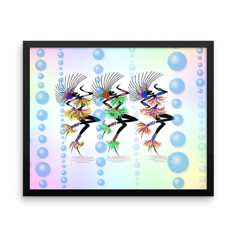 MARDI GRAS GIRLS Framed poster