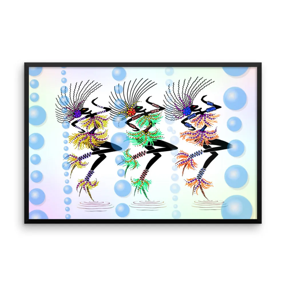 MARDI GRAS GIRLS Framed poster