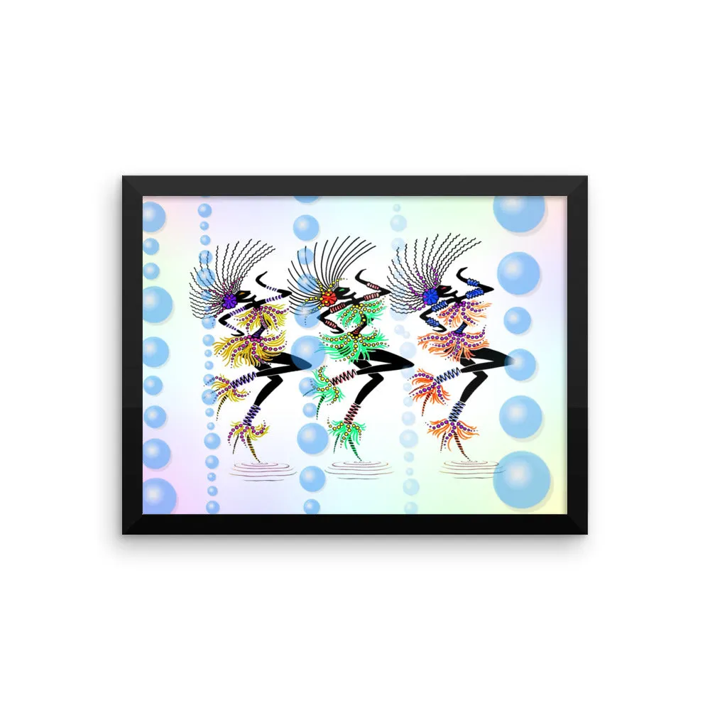 MARDI GRAS GIRLS Framed poster