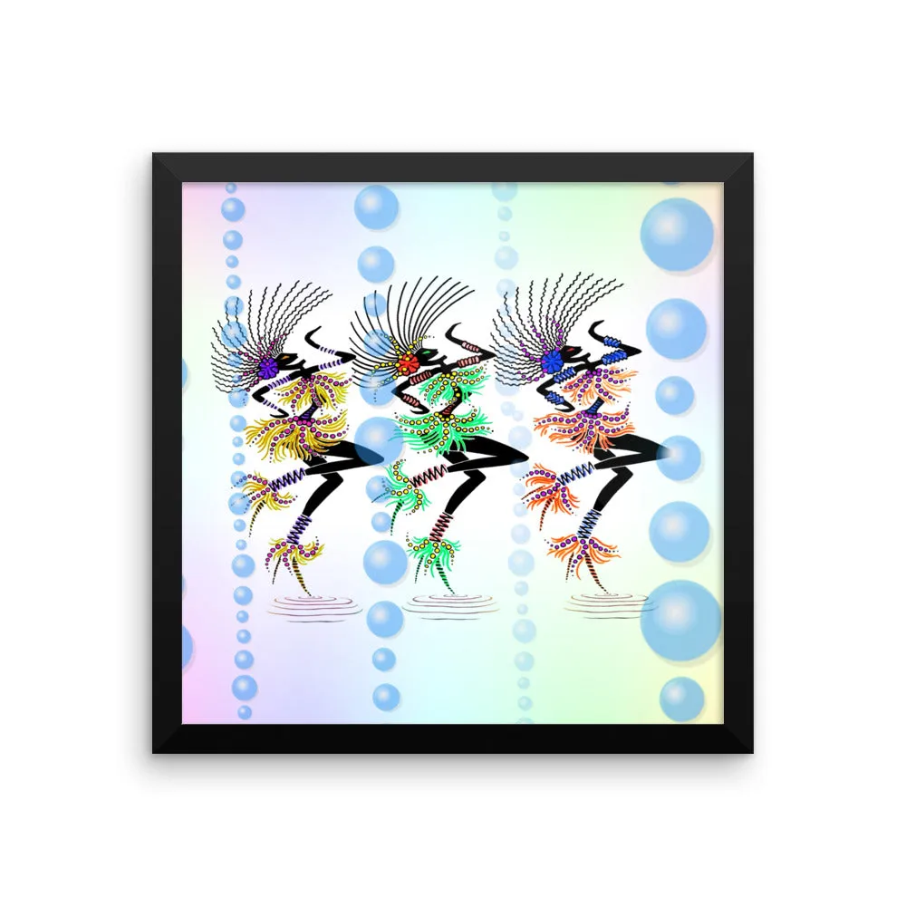 MARDI GRAS GIRLS Framed poster