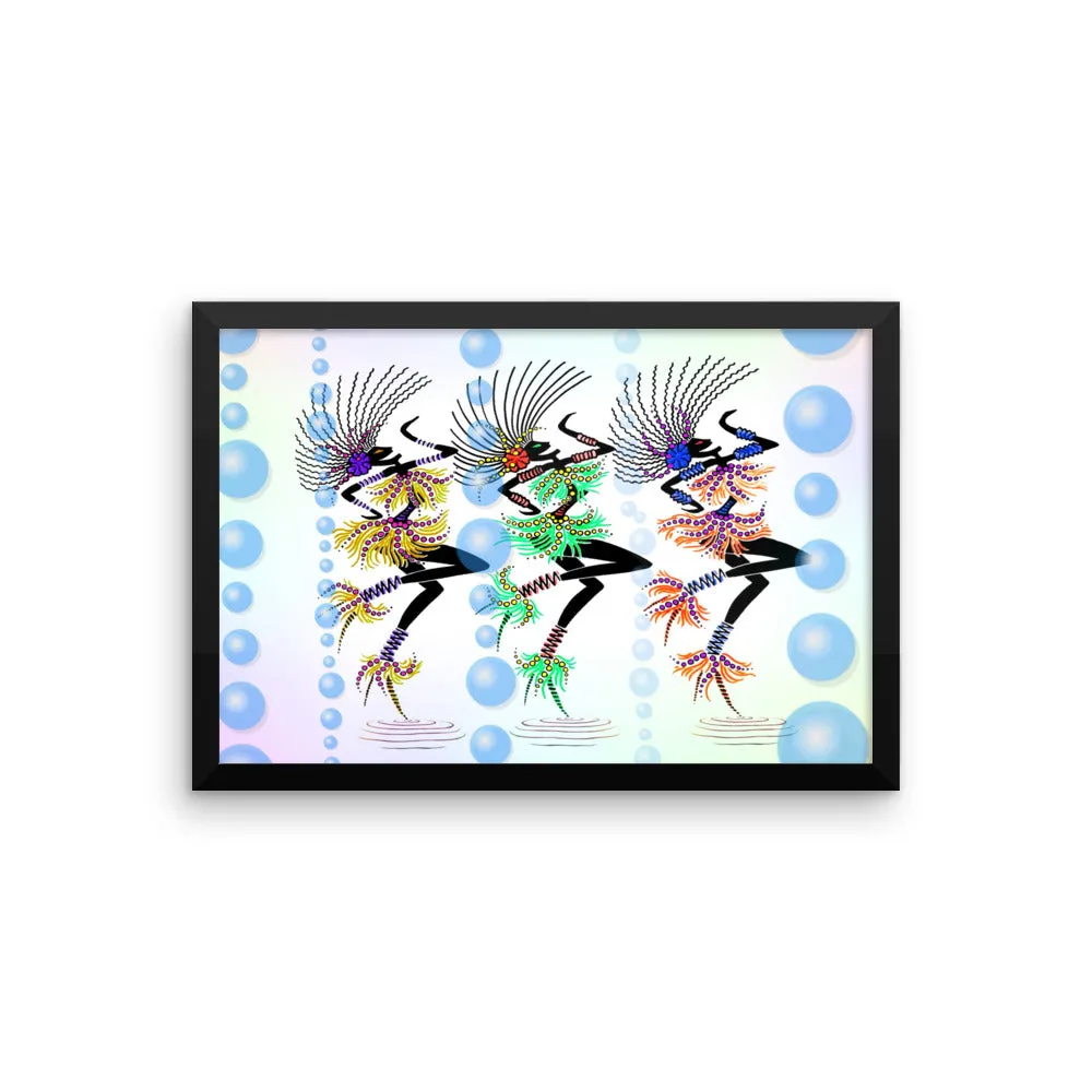 MARDI GRAS GIRLS Framed poster