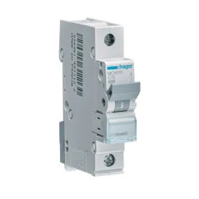 MCB Circuit Breaker Hager MCN110 6kA 1Pole - 10A