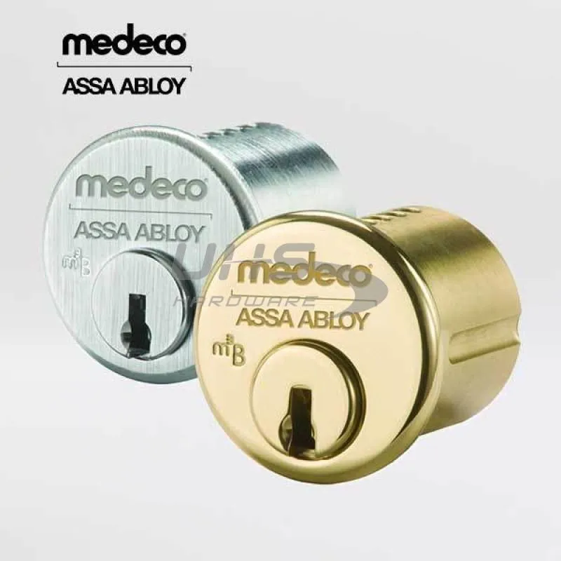 Medeco - 10J0200 - M3 BiLevel - 6-Pin - 1-1/8" Mortise Cylinder - Z01 Standard Yale Cam - DL Keyway Pinned - 05 - Bright Brass - Grade 1