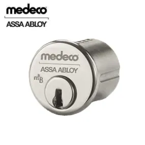 Medeco - 10J0500 - M3 BiLevel - 6-Pin - 1-1/4" Mortise Cylinder - Z01 Standard Yale Cam - DL Keyway Uncombinated - 26 - Satin Chrome - Grade 1