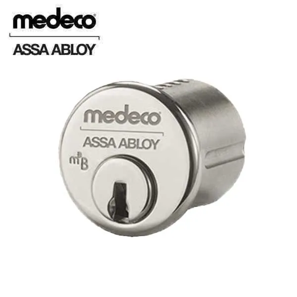 Medeco - 10J0500 - M3 BiLevel - 6-Pin - 1-1/4" Mortise Cylinder - Z01 Standard Yale Cam - DL Keyway Uncombinated - 26 - Satin Chrome - Grade 1