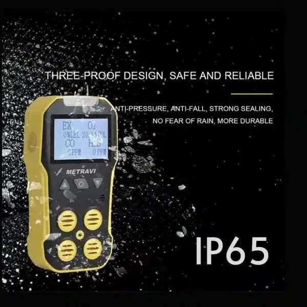 Metravi 4 in 1 Multi Gas Detector ≤±5% IP65 , GD-09-4M